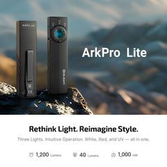 OLIGHT ArkPro Lite flat shape and textured grip for secure one-handed handling