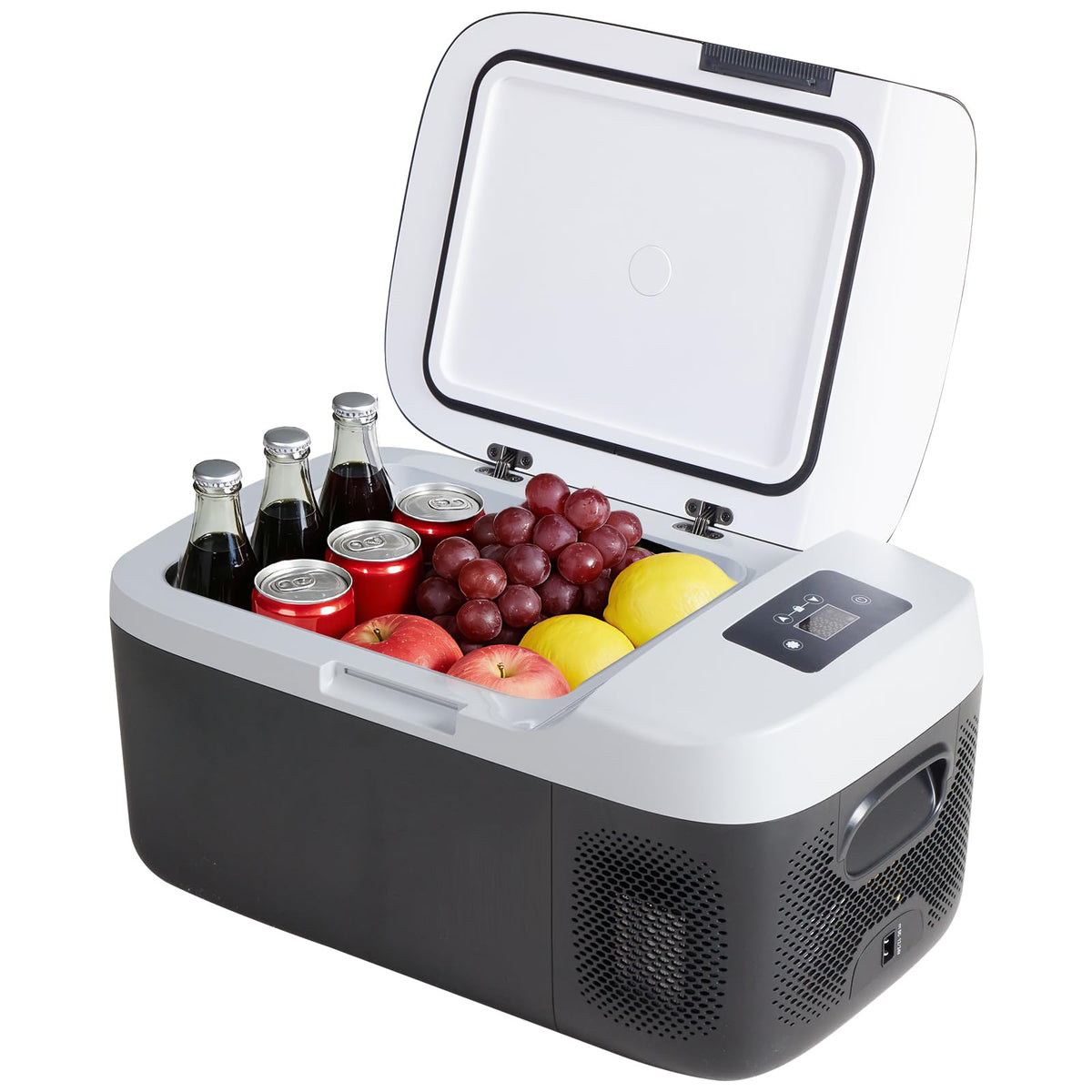 OLIXIS portable car refrigerator with 16L capacity for compact cars and road trips