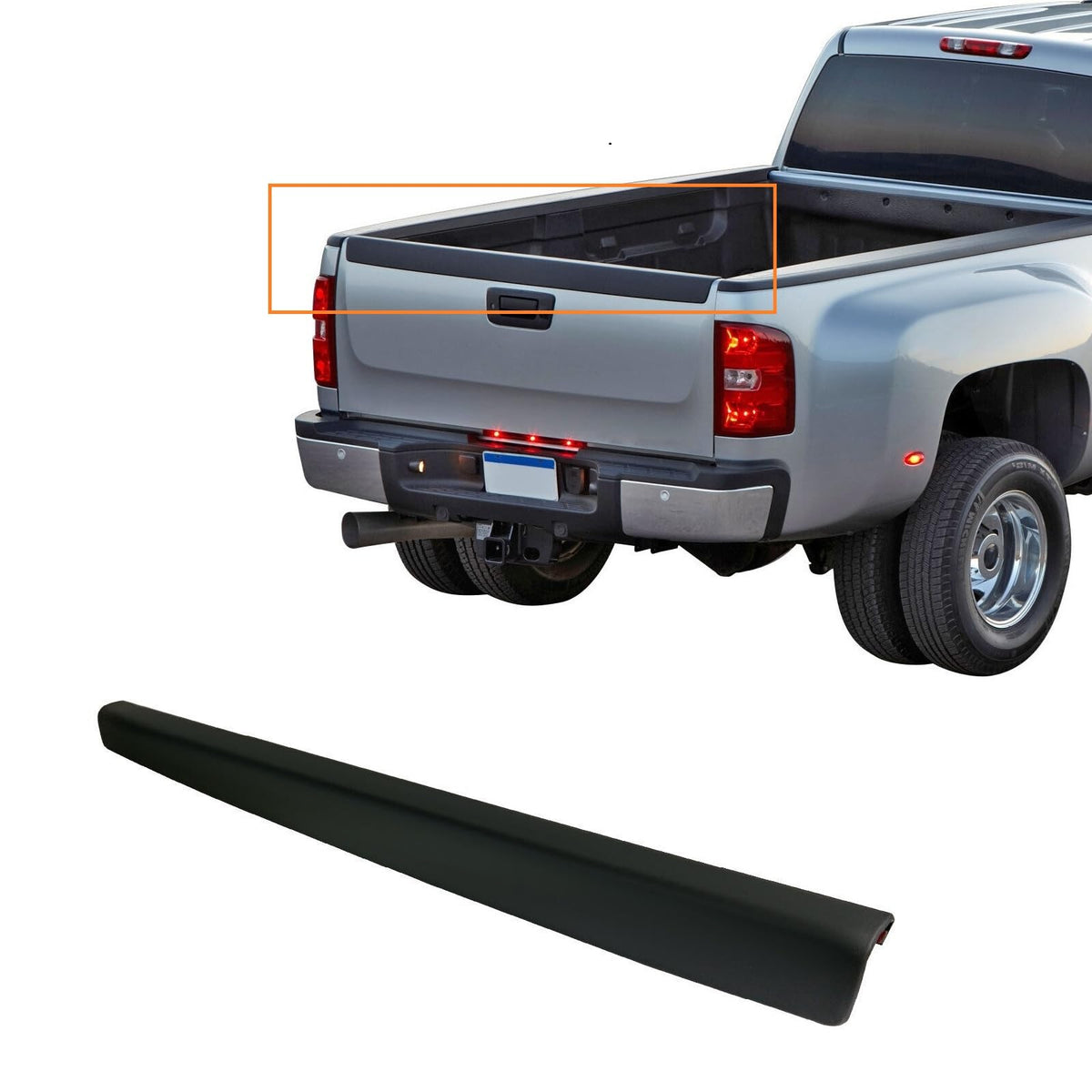 olltoz rear tailgate molding cap spoiler for Chevrolet Silverado with precise fit and finish