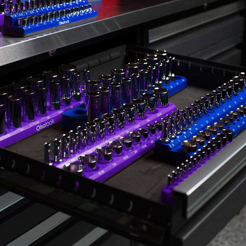 Olsa Tools compatible with deep and shallow metric sockets.