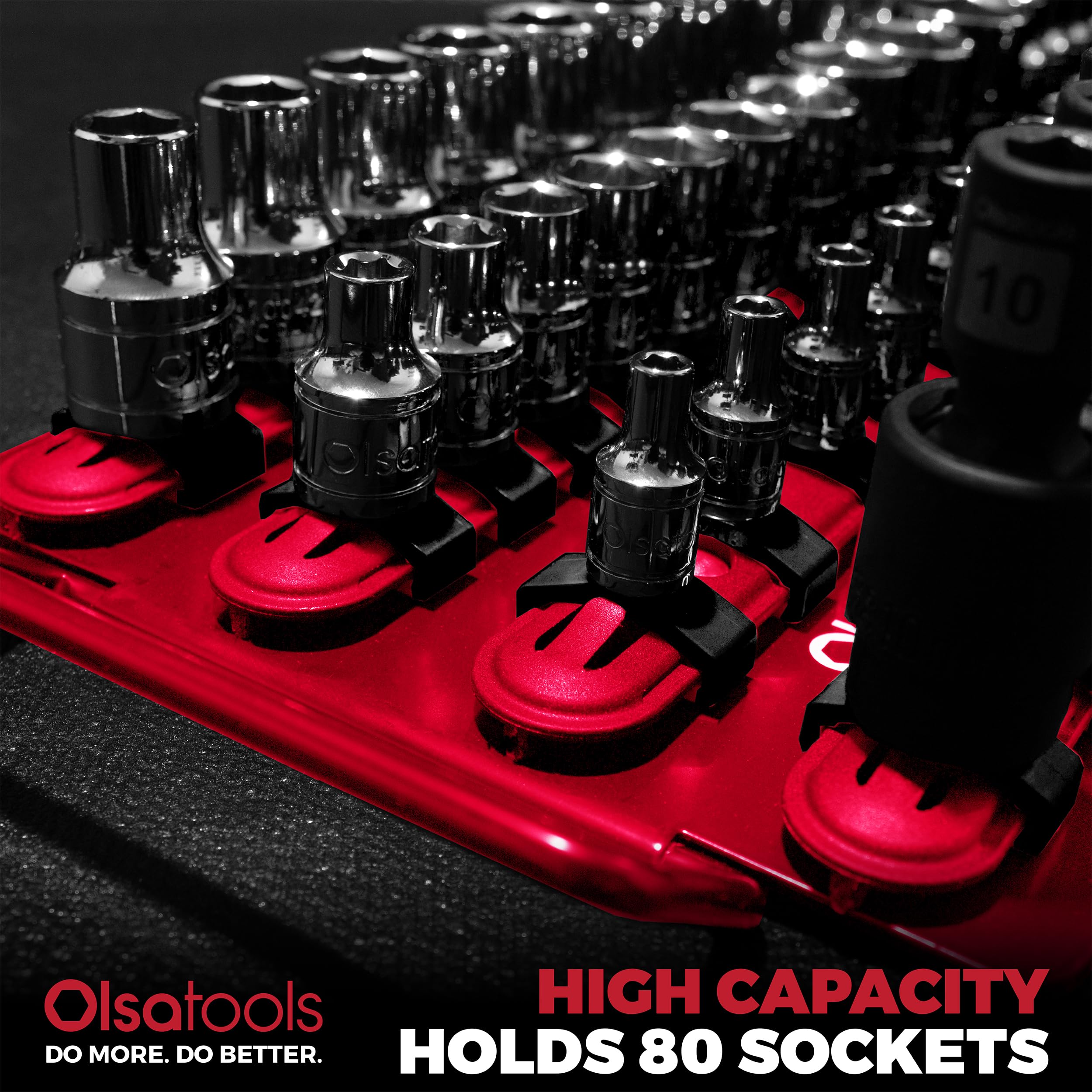 Olsa Tools durable steel backing provides a sturdy foundation for long-lasting use.
