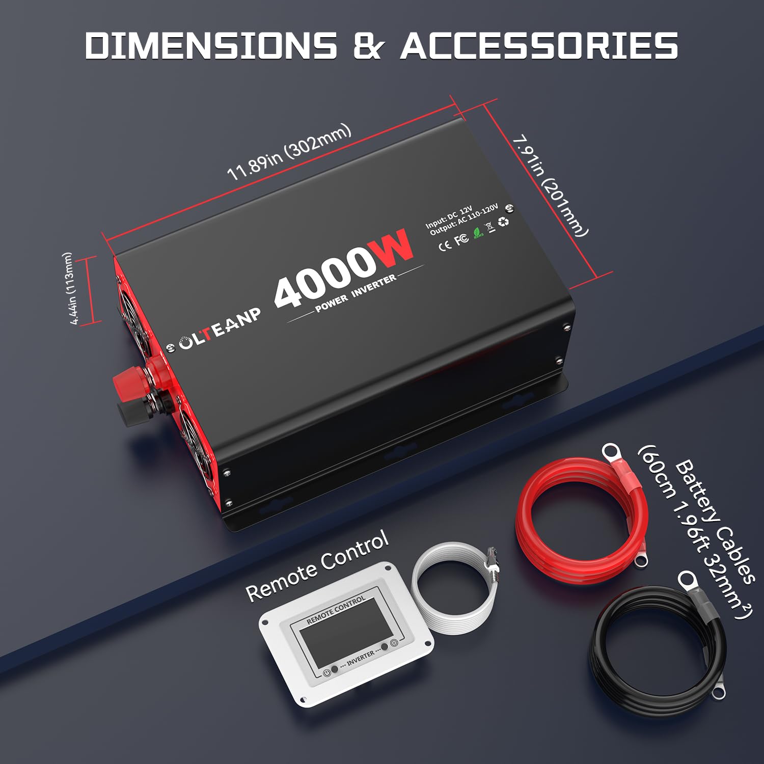 OLTEANP 4000W with safety protections for reliable operation