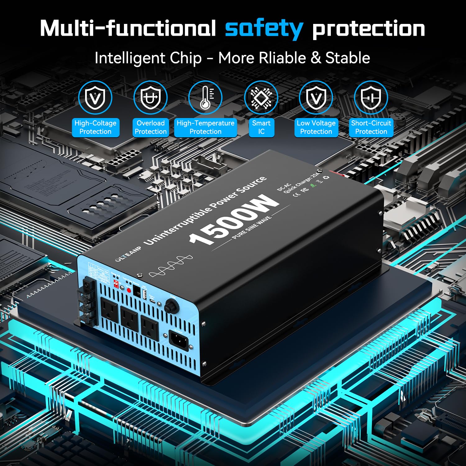 OLTEANP automatic transfer switch enabling seamless backup power.