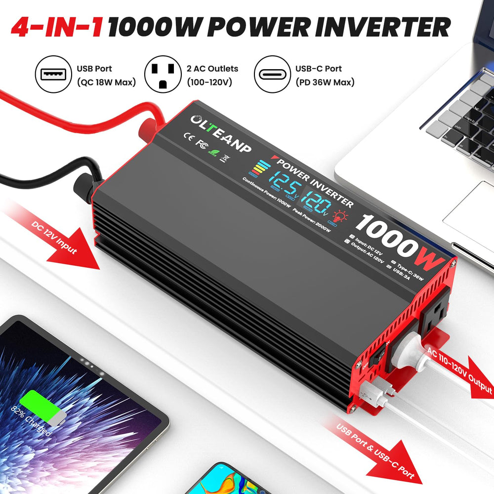 OLTEANP inverter side ports ready for versatile device connections on trips