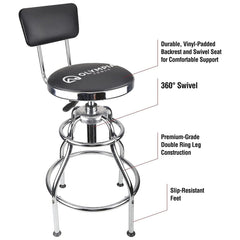 Olympia Tools 82-738 rust-resistant chrome finish enhances durability in busy spaces.