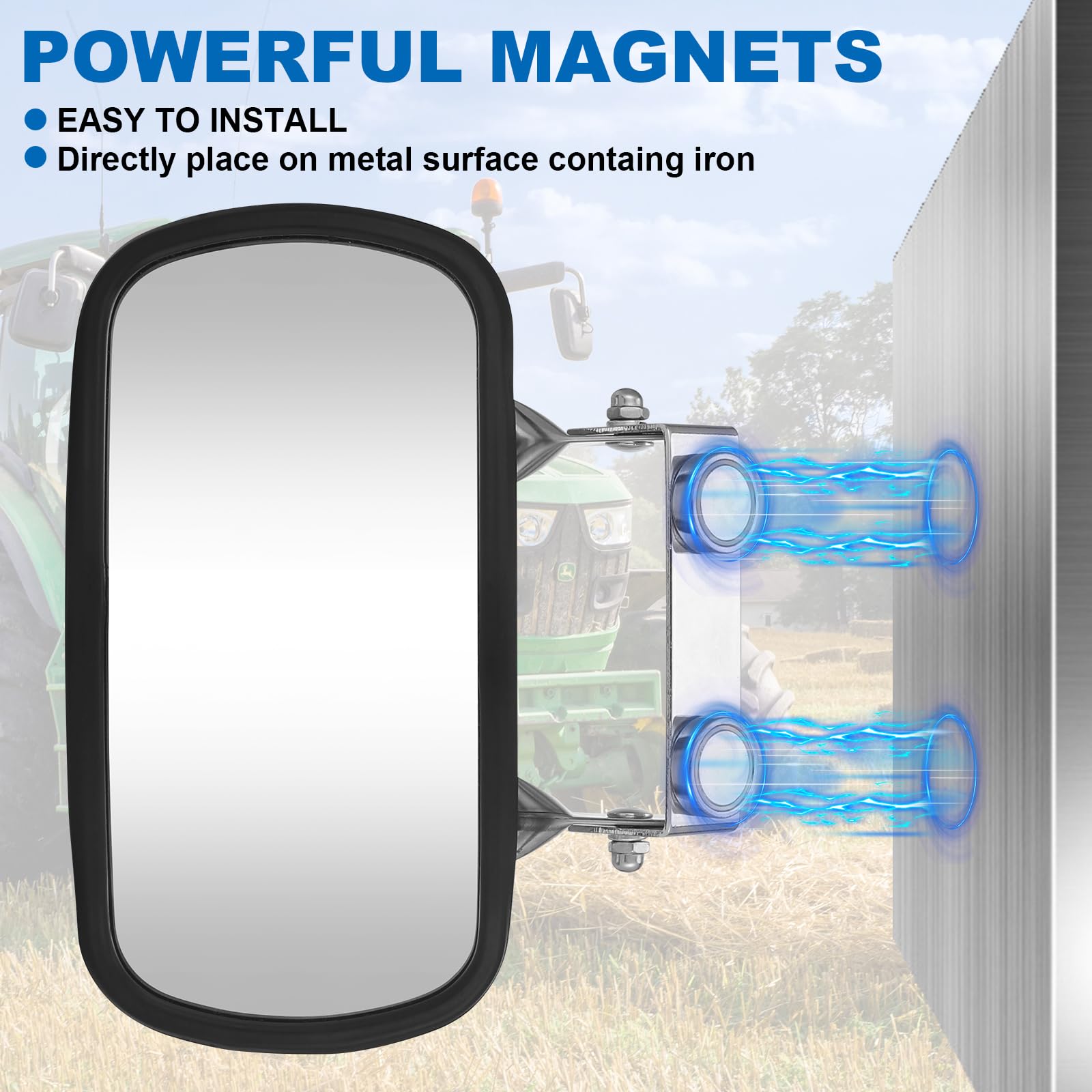 Omgro adjustable mirror angle for optimal visibility and reduced blind spots.