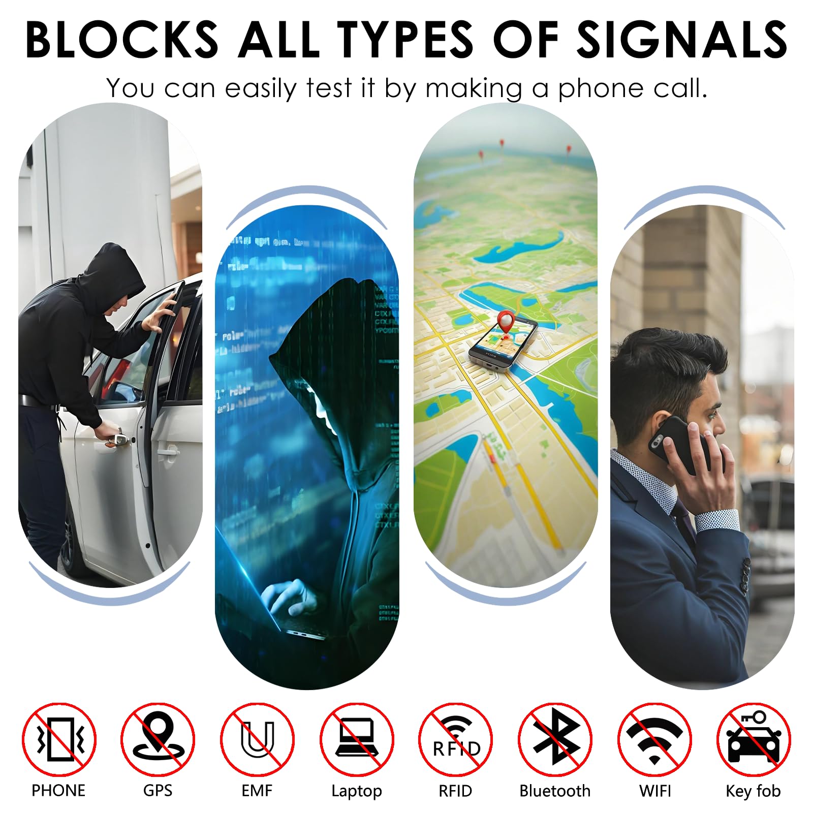 OMKHE Faraday Bag laptop protection shields devices from wireless tracking and unauthorized access.