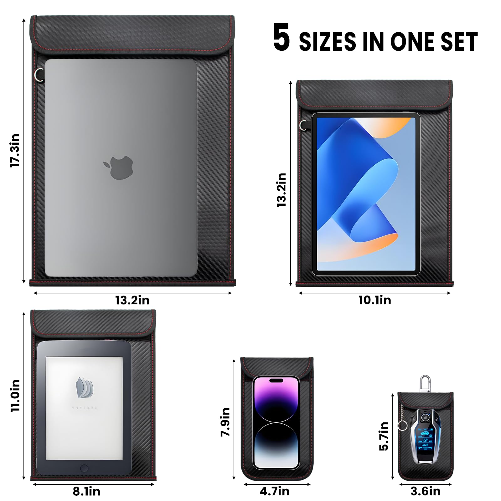OMKHE Faraday Bag tablet protection keeps data private during travel or remote work.