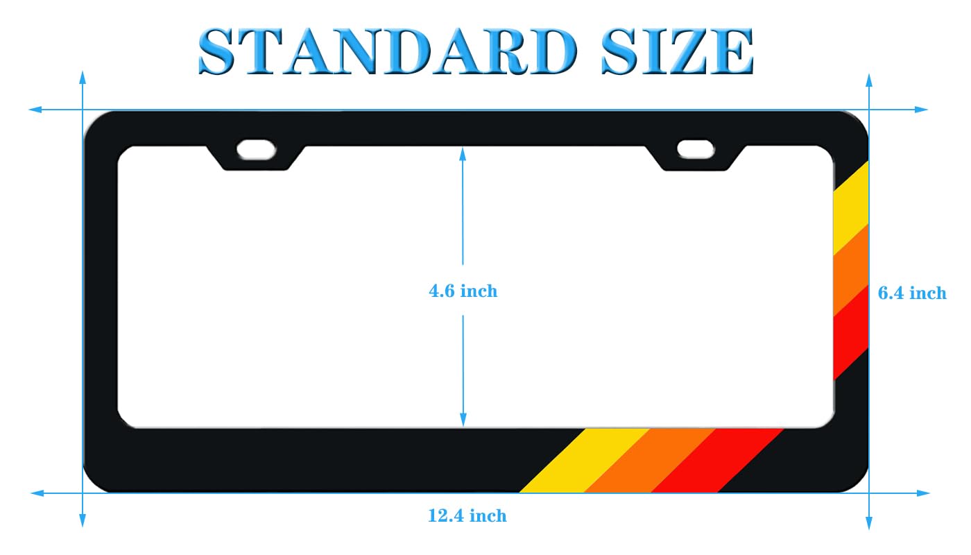 omlkibo tri-color license frame installed on a vehicle highlights stylish protection for plates.