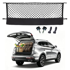 Omocyra Suburban trunk envelope style cargo net secures items on trips