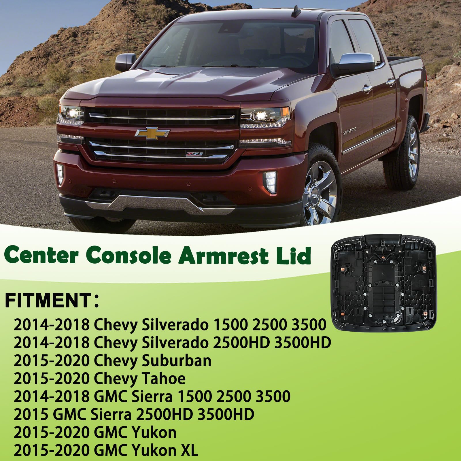 omoZone center-console-lid fitting Chevy Silverado for restored cabin style