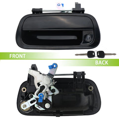 OmoZone key lock cylinder closeup, added tailgate security feature