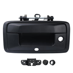 omoZone tailgate handle with camera hole in black enhances rear visibility.
