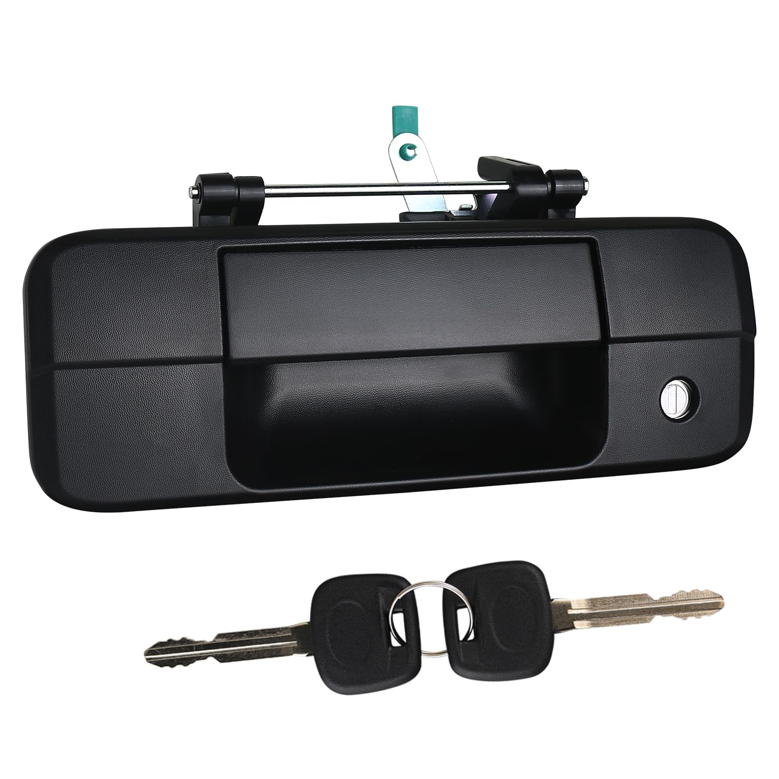 omoZone tailgate handle front view, sturdy replacement for reliable tailgate operation.
