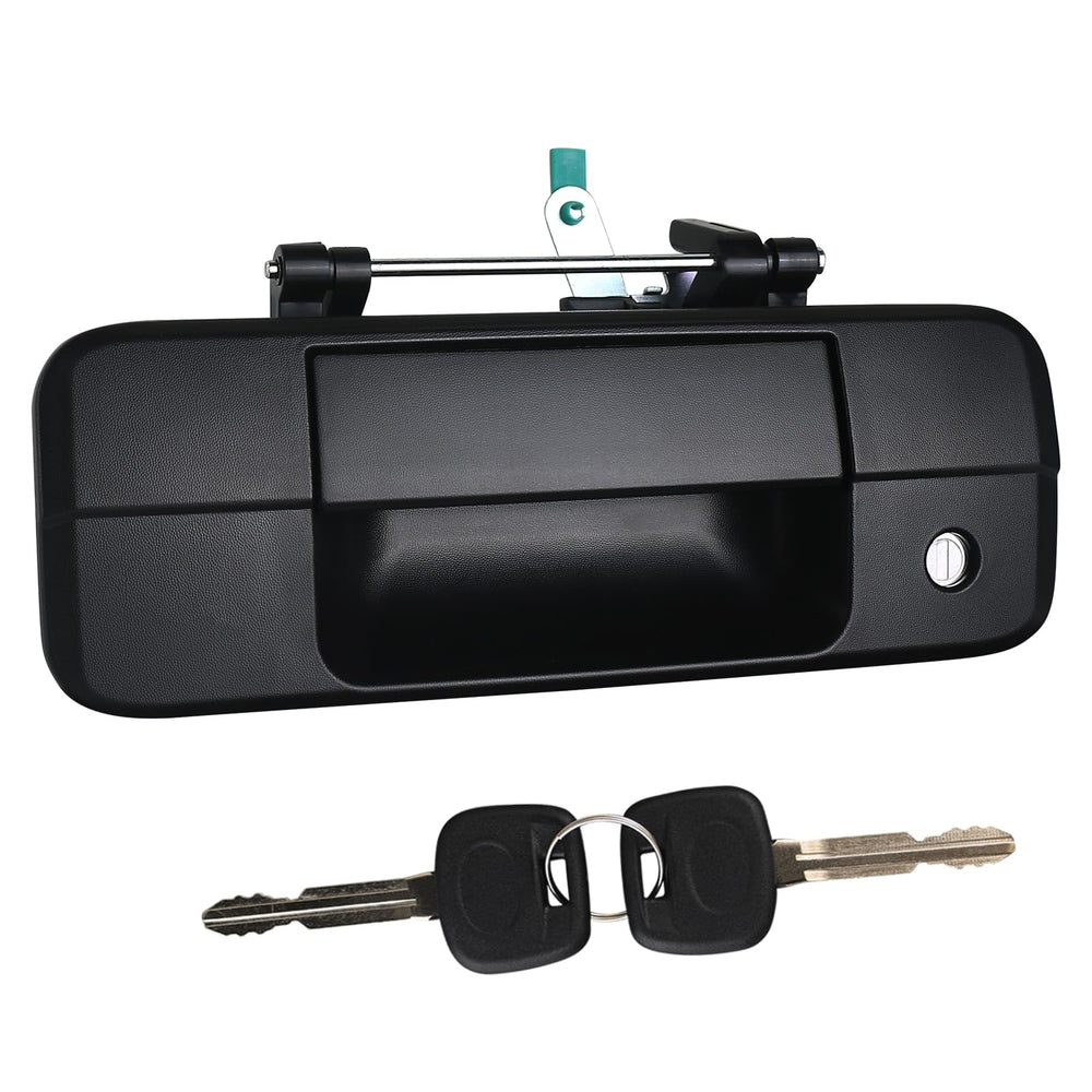 omoZone tailgate handle front view, sturdy replacement for reliable tailgate operation.