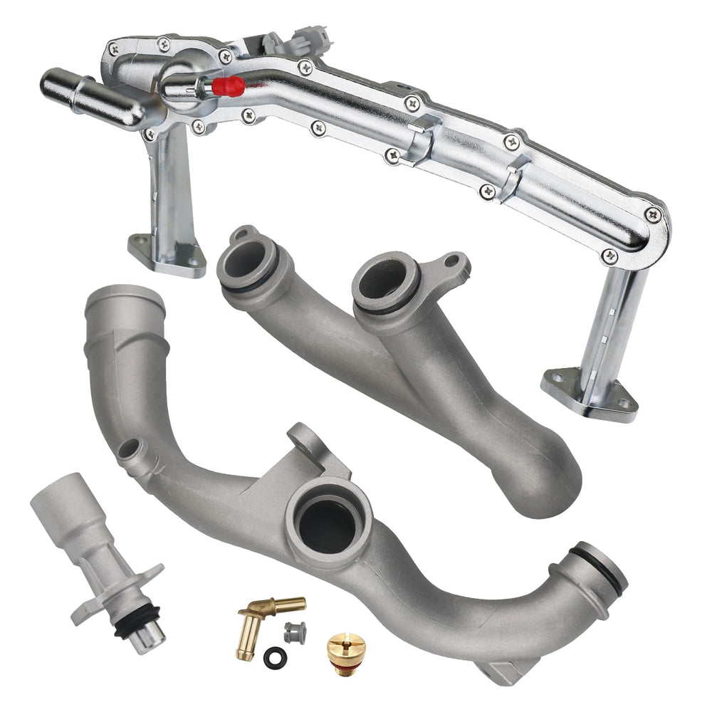 omoZone upgraded metal coolant pipe kit front view enhances engine cooling reliability