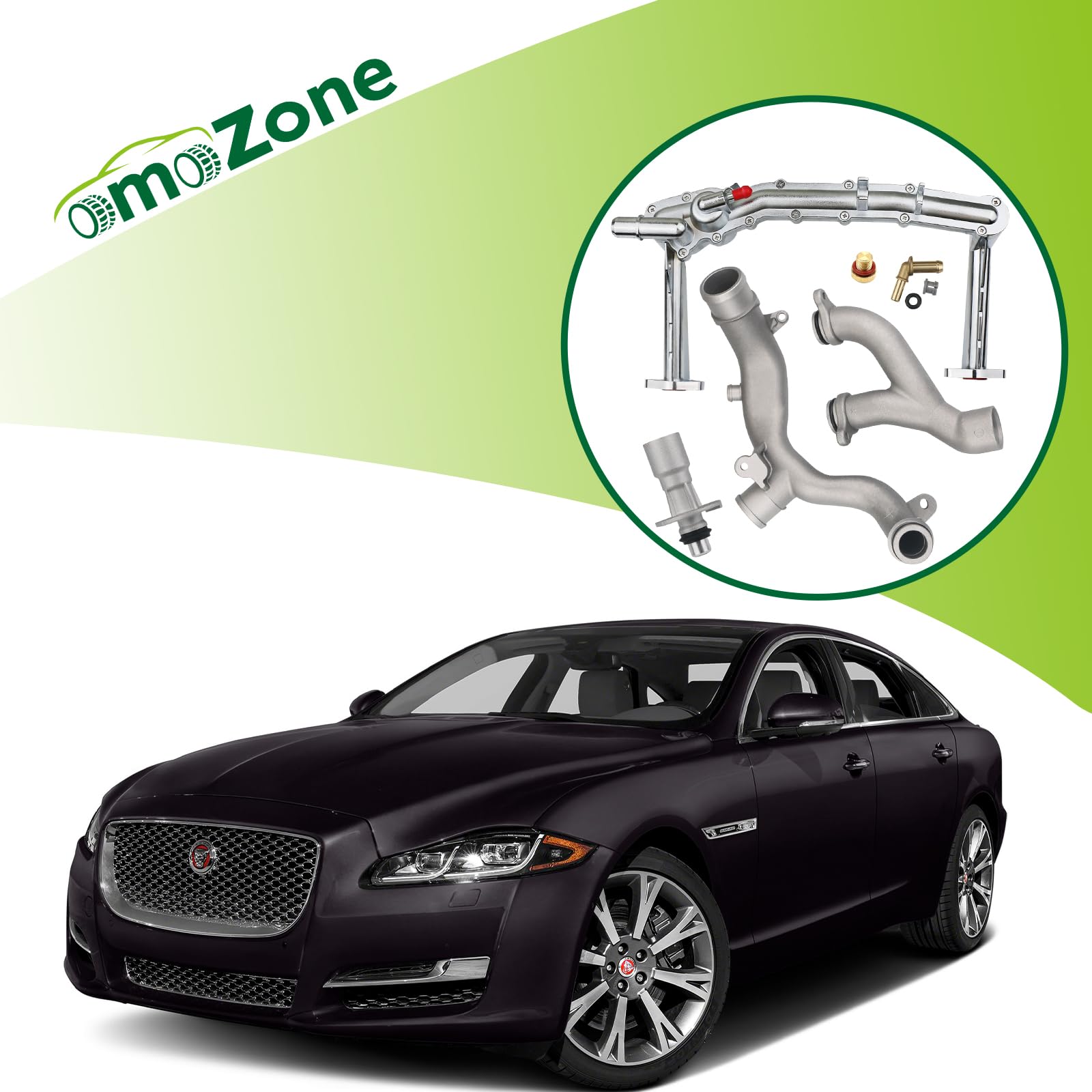 omoZone upgraded metal coolant pipe kit rear view shows durable construction for long-term use