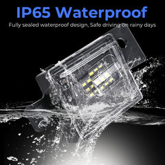Omrisy waterproof sealed license plate lights resist rain and car washes