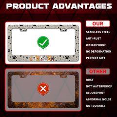 Omw2fyb license frame kit includes screws and caps for quick installation