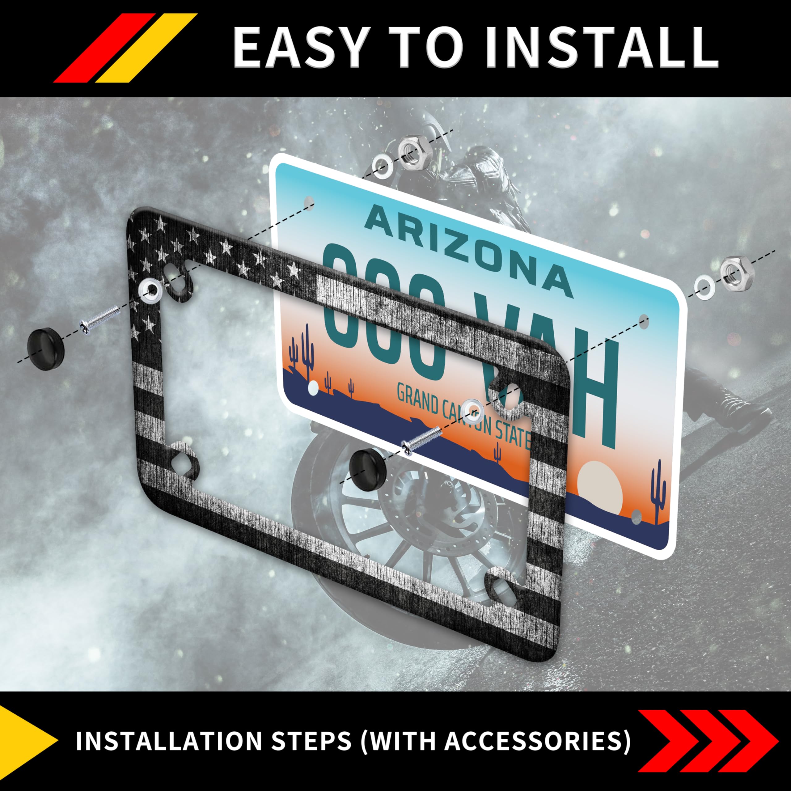 Omw2fyb weatherproof frame protects plates against rain and sun