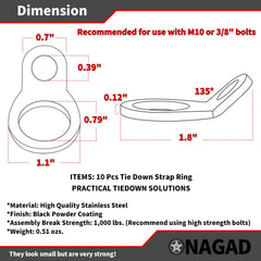 ONAGAD 10-pack mounting setup image demonstrates easy installation and versatile attachment options.