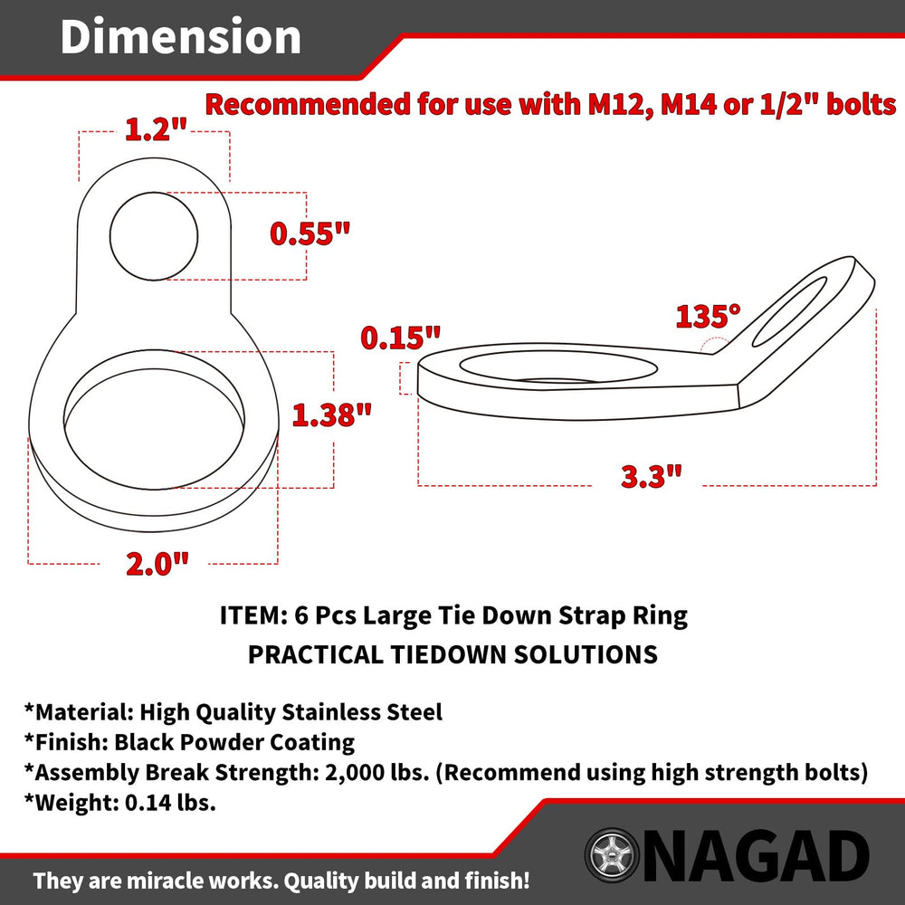 ONAGAD dirt bike tie-down anchor holds gear during off-road trips