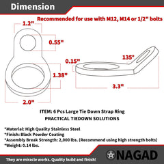ONAGAD dirt bike tie-down anchor holds gear during off-road trips