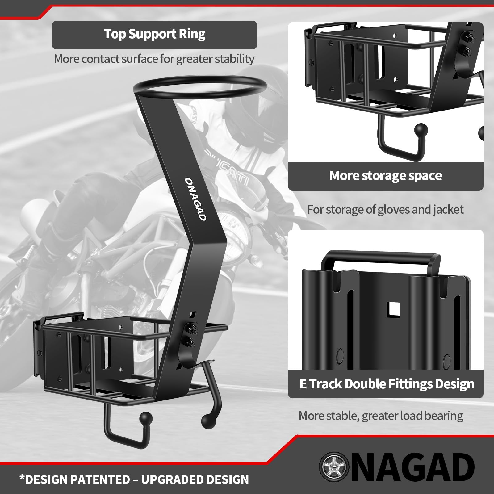 ONAGAD durable steel construction provides long-lasting helmet storage.