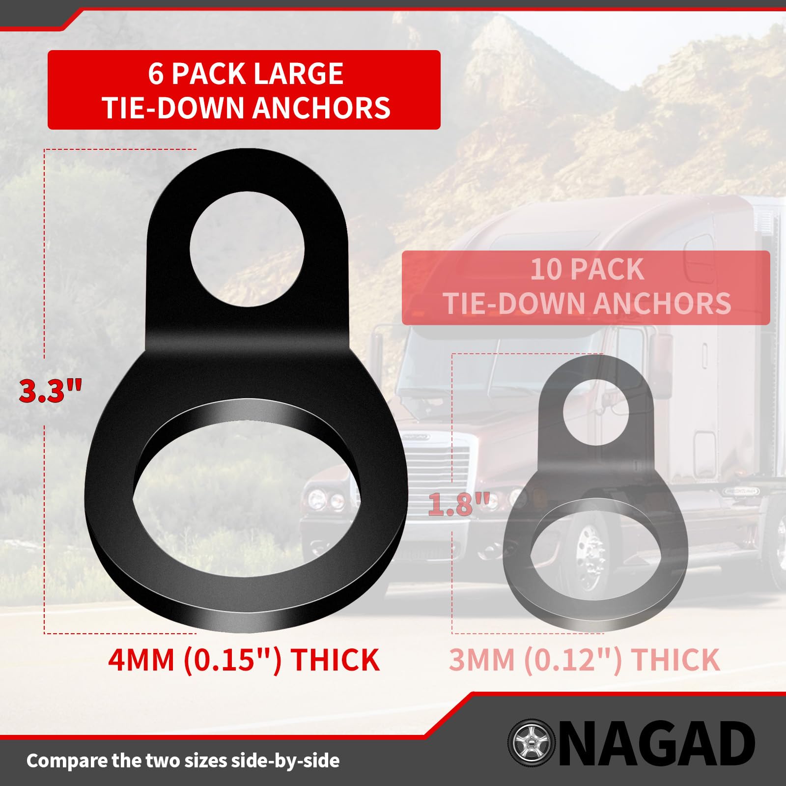 ONAGAD motorcycle trailer tie-down point supports safe highway transport