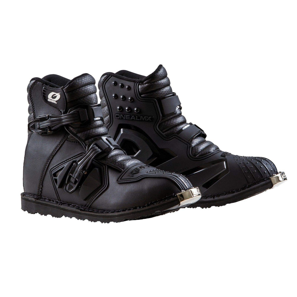 O'NEAL 0344-008 unisex rider shorty boot side view with protective plates for track, trail and ATV riding