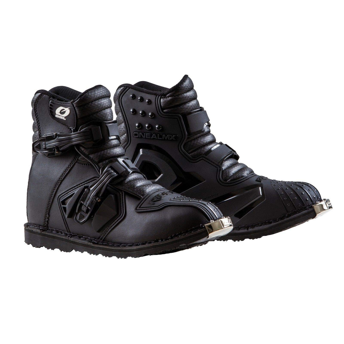 O'NEAL 0344-008 unisex rider shorty boot side view with protective plates for track, trail and ATV riding