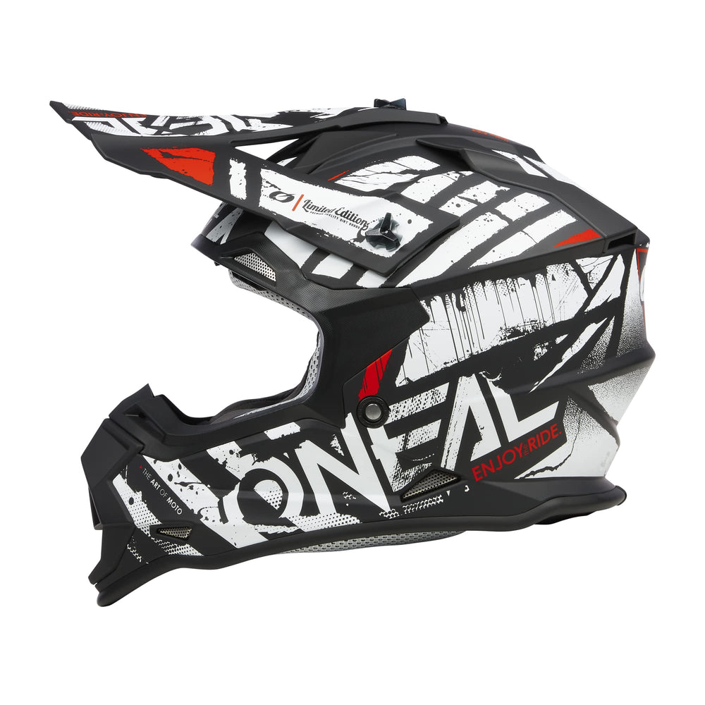 O'NEAL 2 SRS helmet Glitch Black/White plush liner removable for easy cleaning