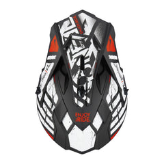 O'NEAL 2 SRS helmet Glitch Black/White rubber roost guard blocks debris