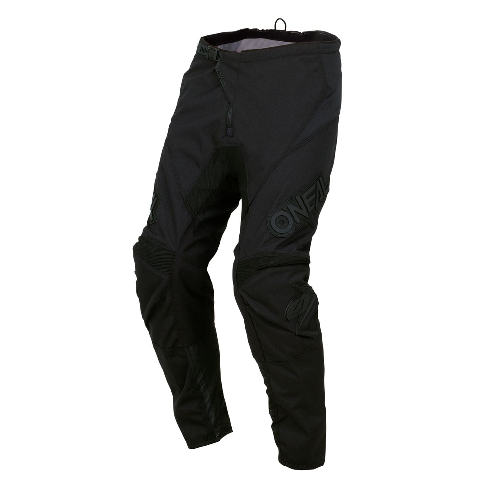 O'NEAL Element Classic Pant Black front view with breathable panels for riding comfort.