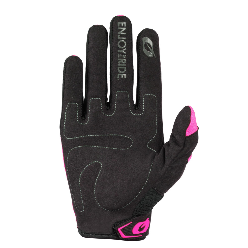 O'NEAL Element glove palm detail shows ergonomic padding for comfort during grip.