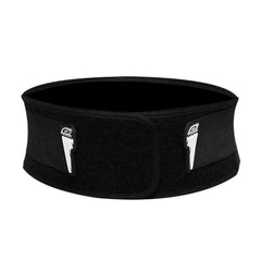 Close-up of Velcro straps on O'NEAL Element Kidney Belt showing adjustable fit for multiple waist sizes