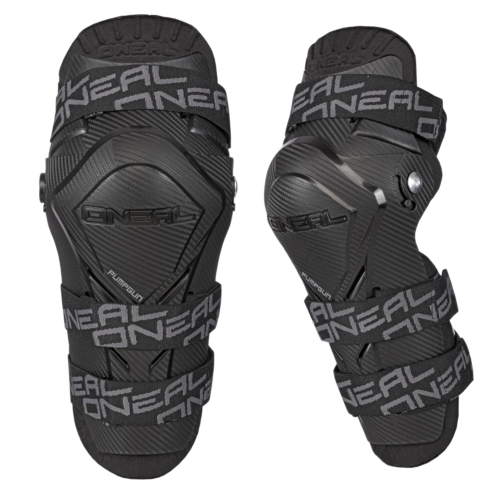 O'NEAL Mens Pump Gun MX knee guard carbon look for lightweight protection