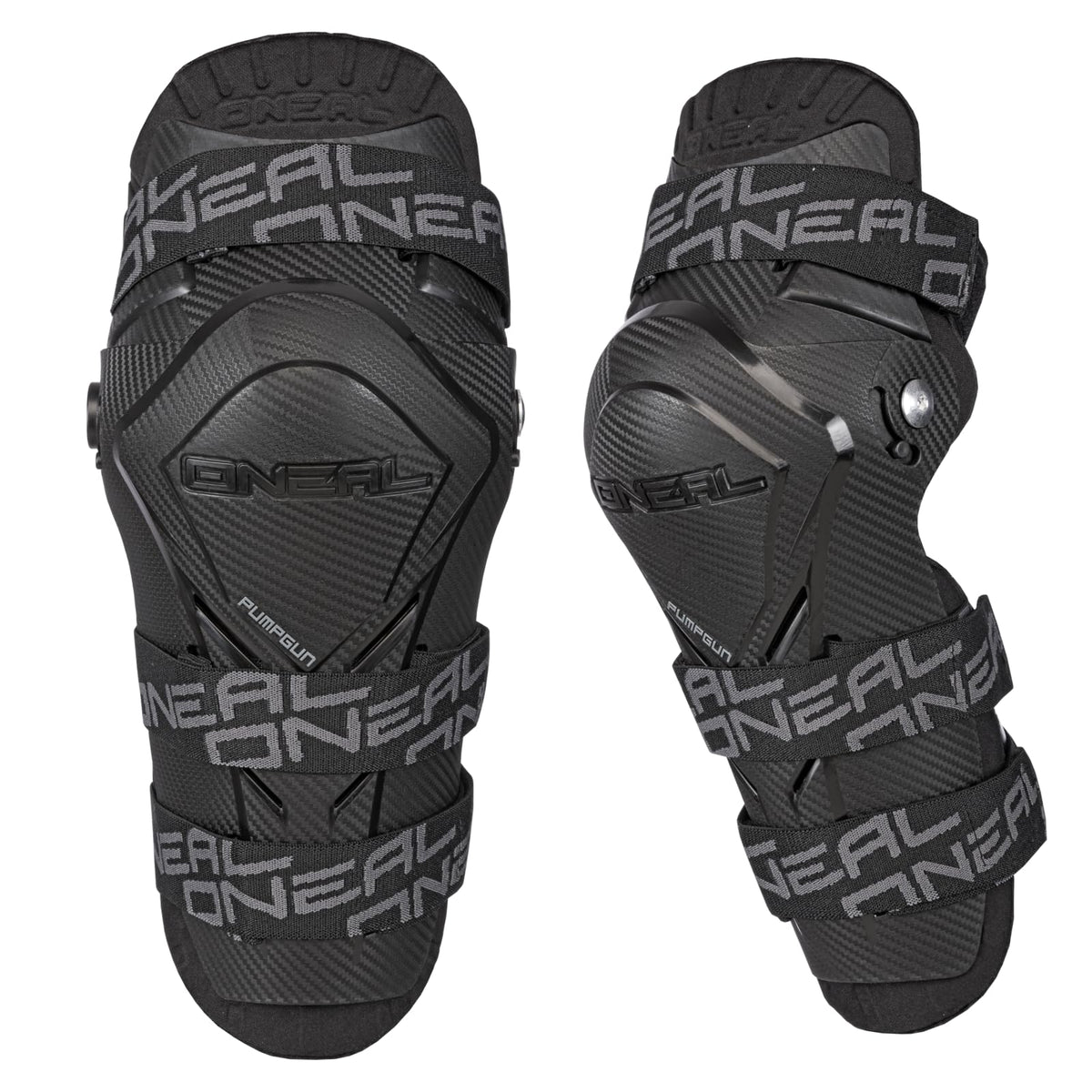 O'NEAL Mens Pump Gun MX knee guard carbon look for lightweight protection