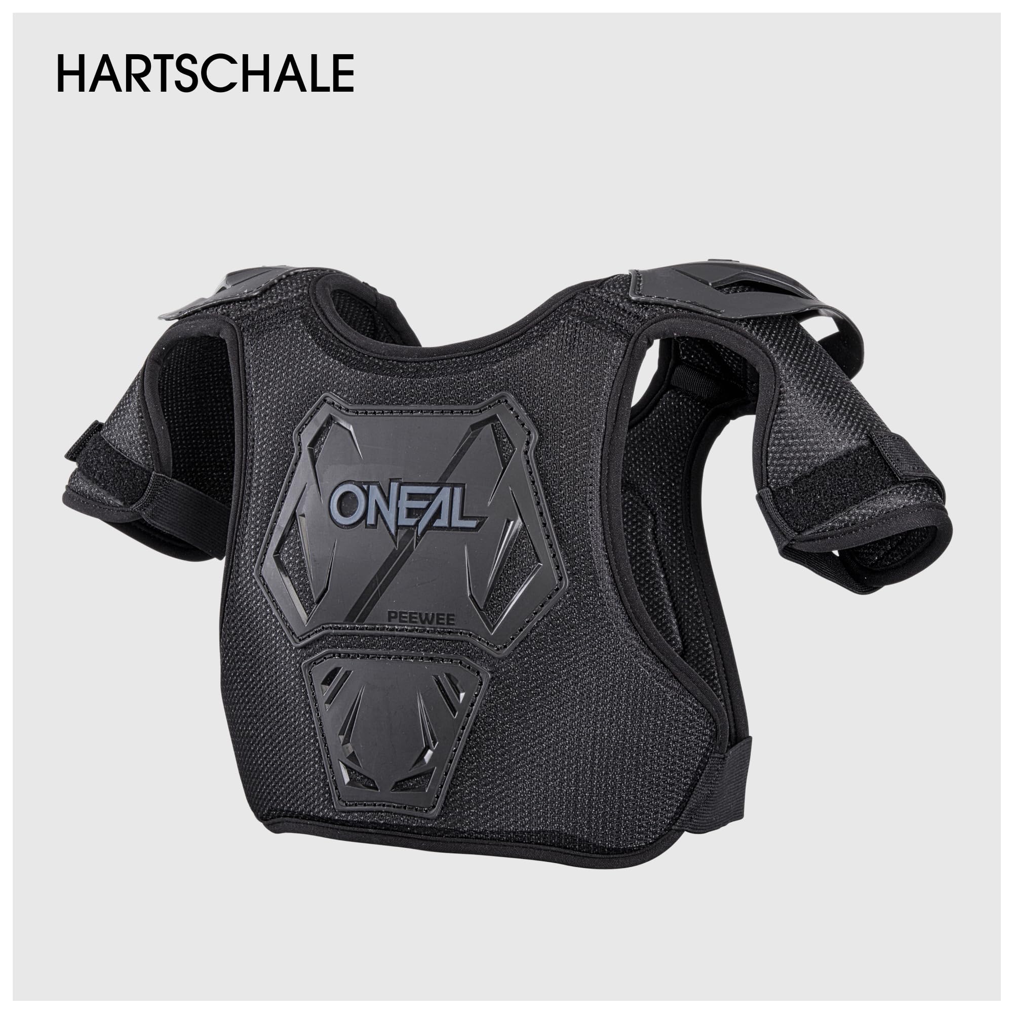 O'NEAL Pee Wee chest protector back view highlights full-back coverage for young riders.