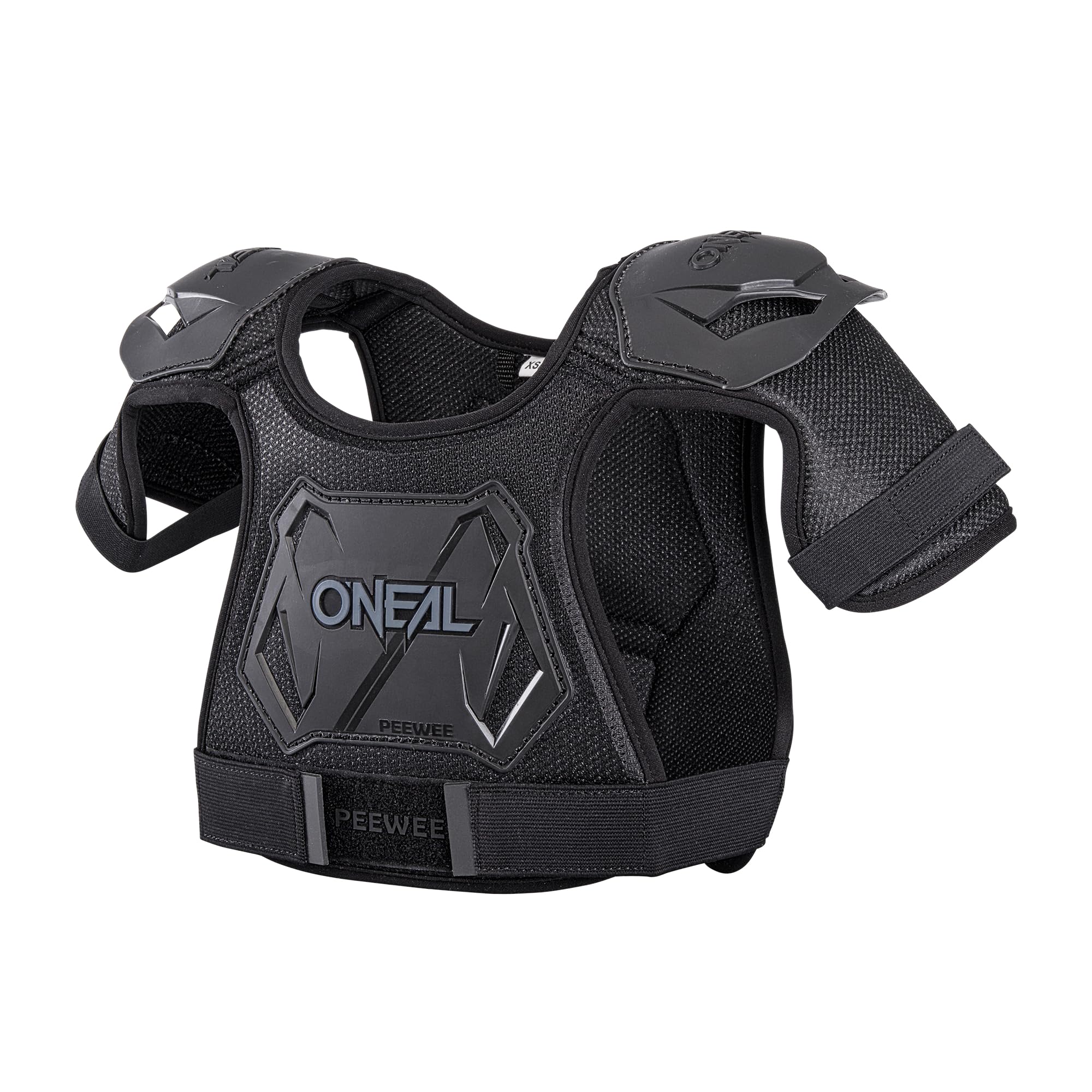 O'NEAL Pee Wee chest protector front view provides lightweight youth protection.