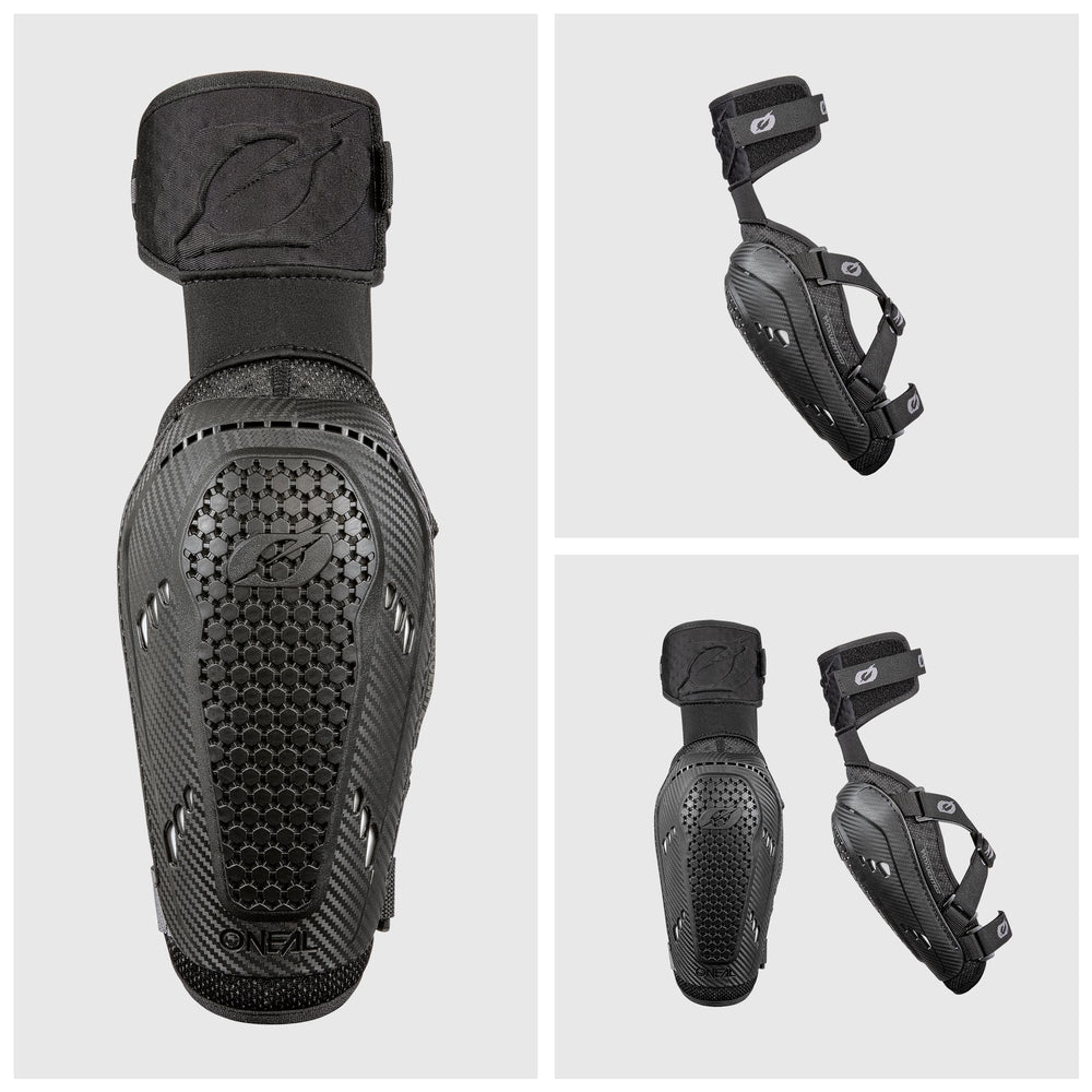 O'NEAL Pee Wee chest protector shoulder pads demonstrate durable molded plastic design.