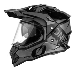 O'NEAL Sierra helmet front view with integrated shield for ready-to-ride protection.