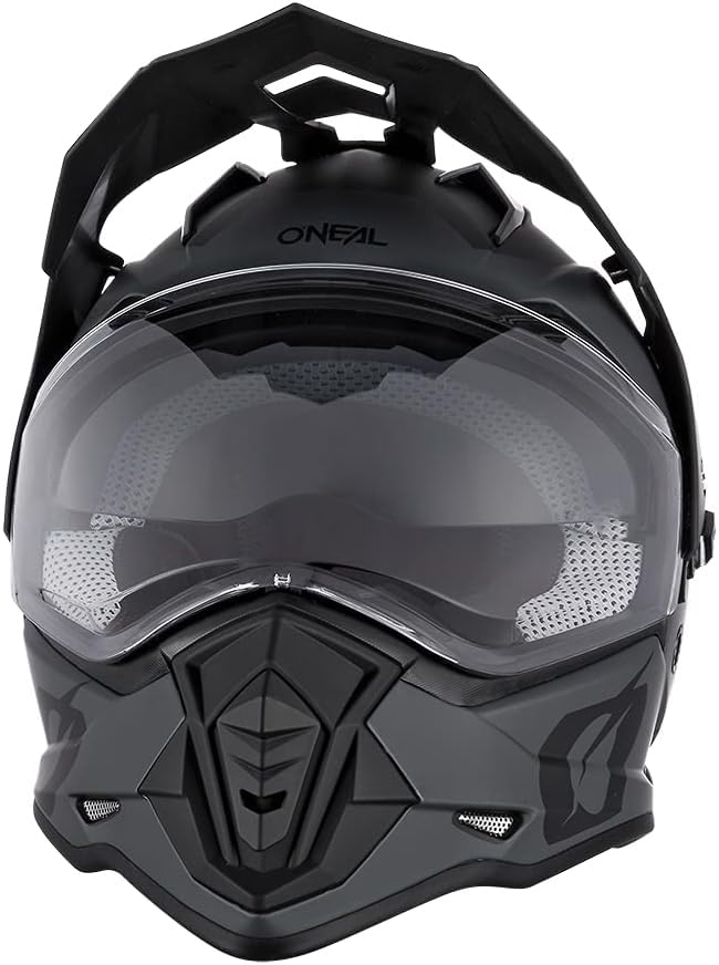 O'NEAL Sierra helmet side view showing snug fit and chin strap.
