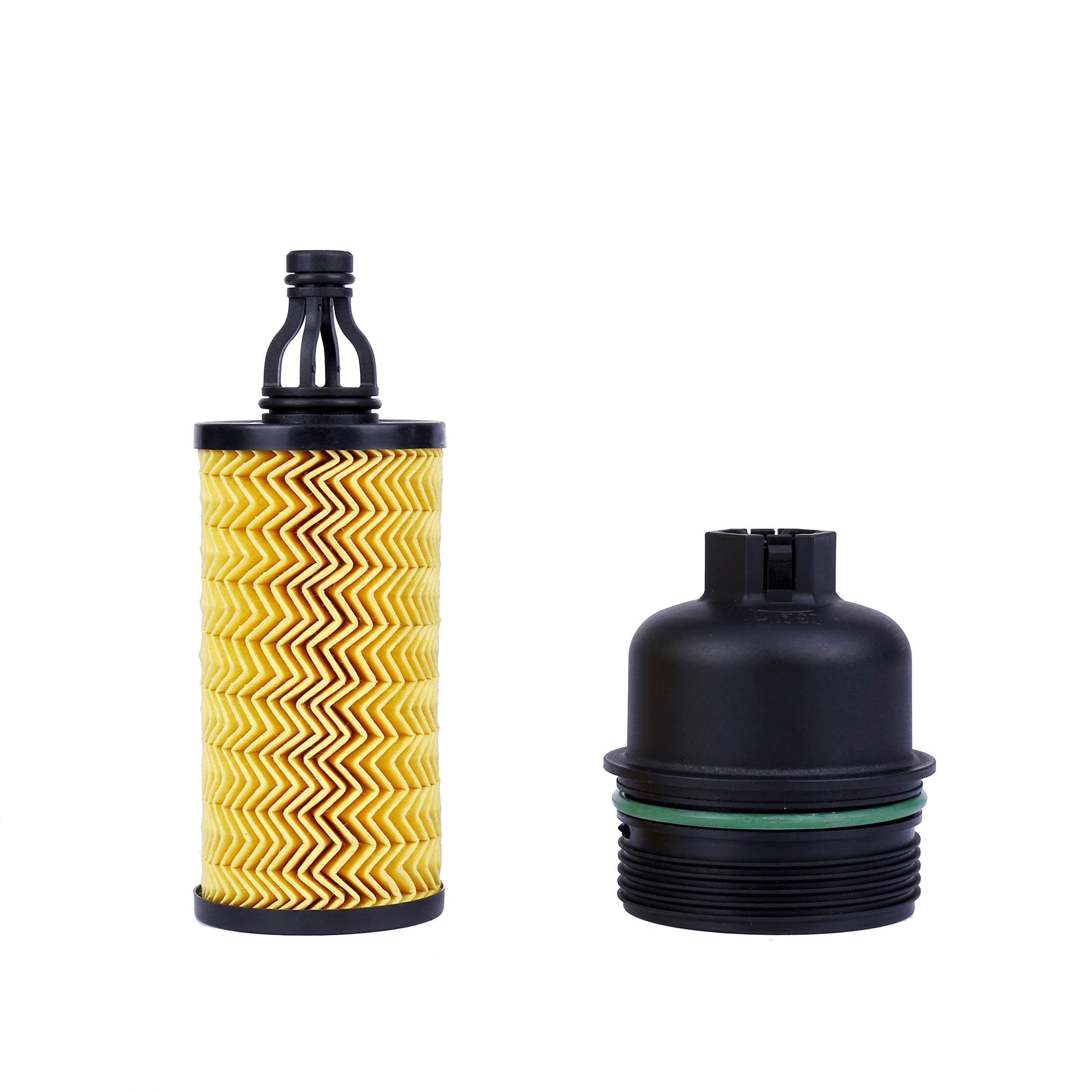 ONER oil filter cap assembly front view with durable metal and ABS materials for long-lasting use