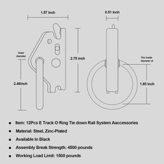 Onesnt cargo management e-track for reliable tie-downs in vans and trucks.