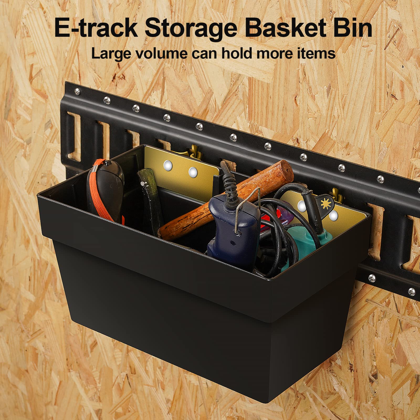 Onesnt E-Track basket front view shows high capacity for gear.