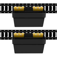 Onesnt E-Track basket top view for organized trailer storage.