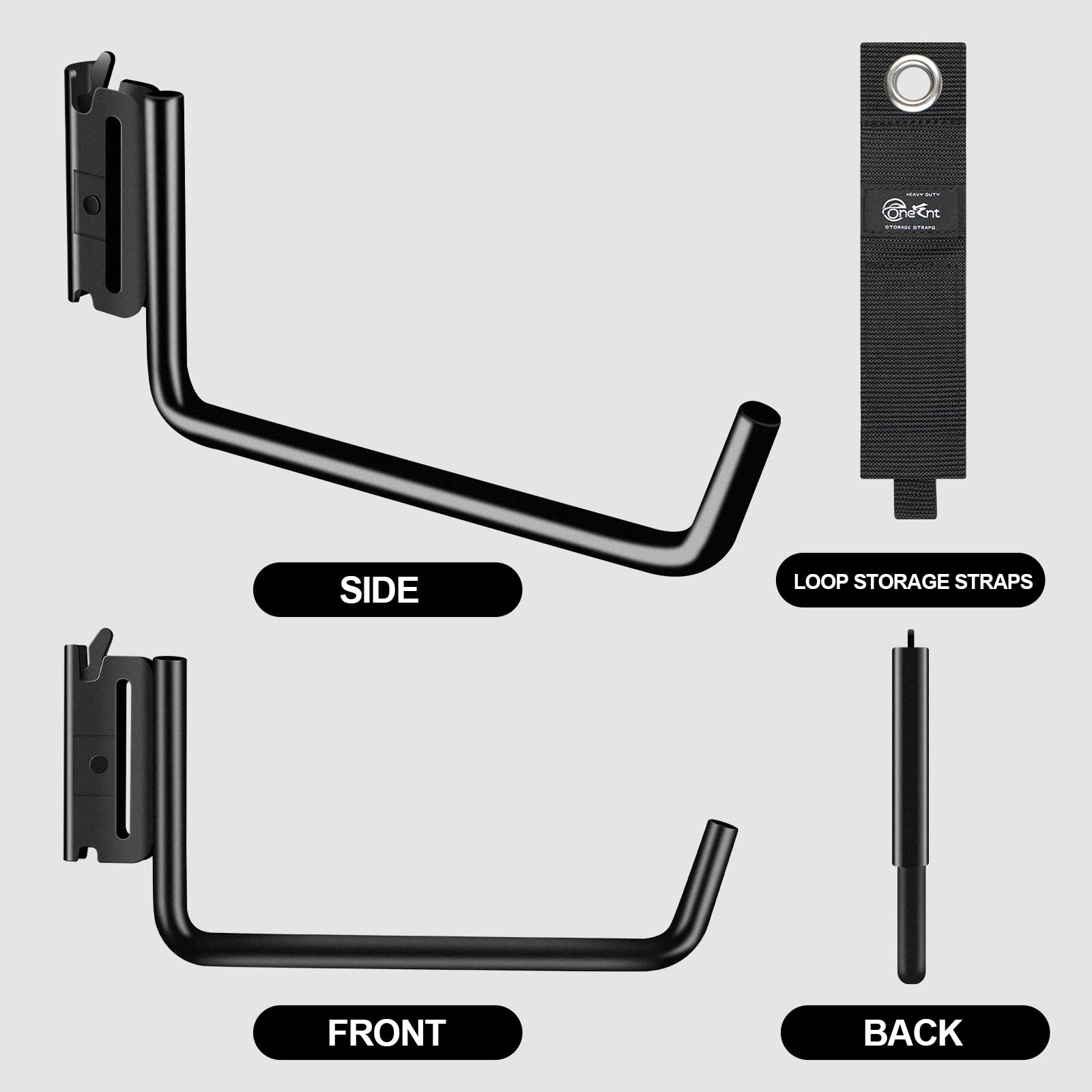 Onesnt E-Track rails showing quick three-second installation.