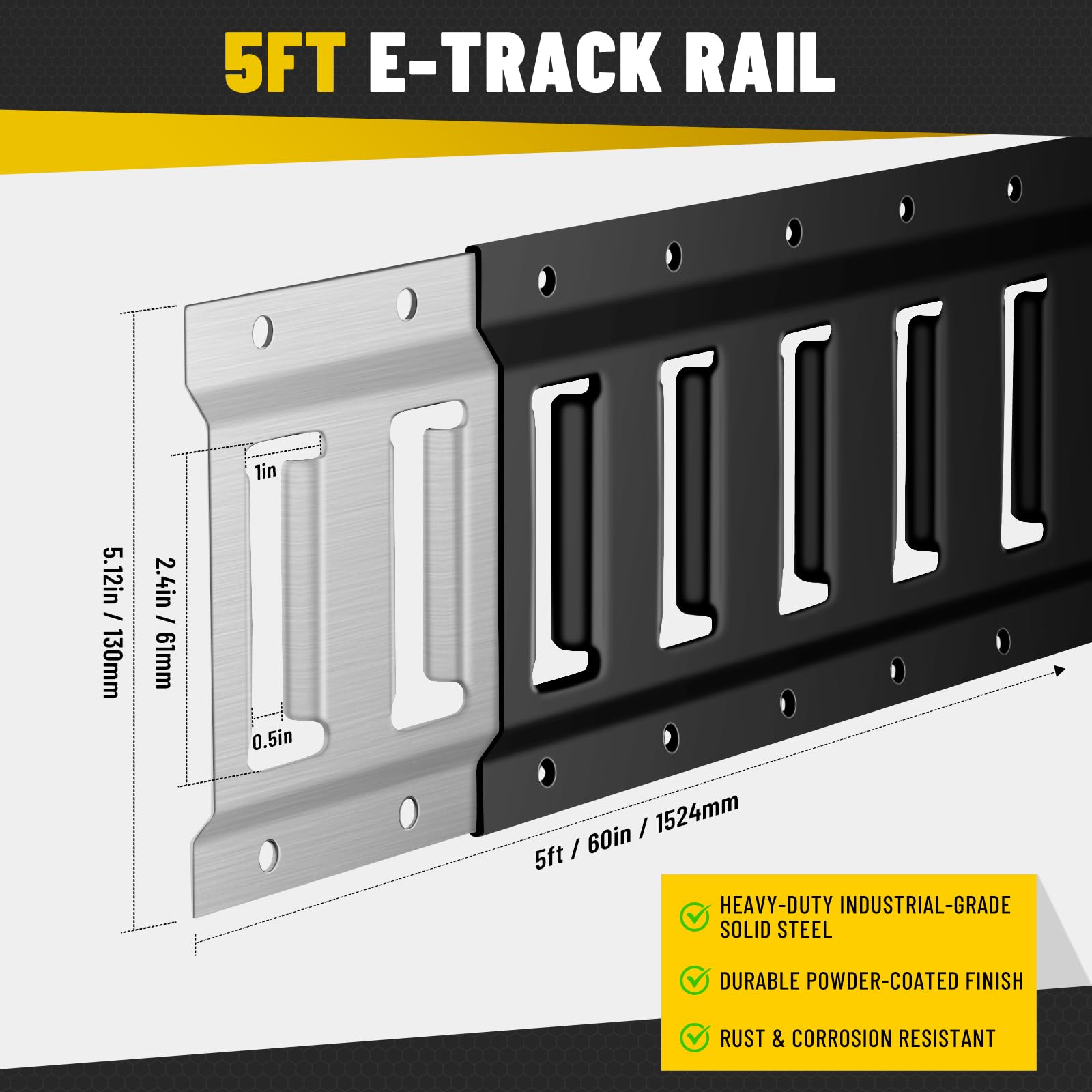 Onesnt E-Track strap 2x10ft demonstrates secure tension for heavy loads.