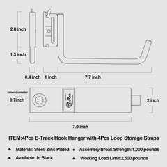 Onesnt loop storage strap 4pc on garage wall for cable organization.